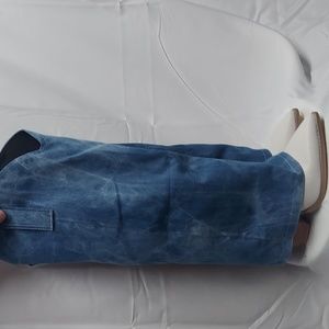 NWOB. Women's denim covered white boots